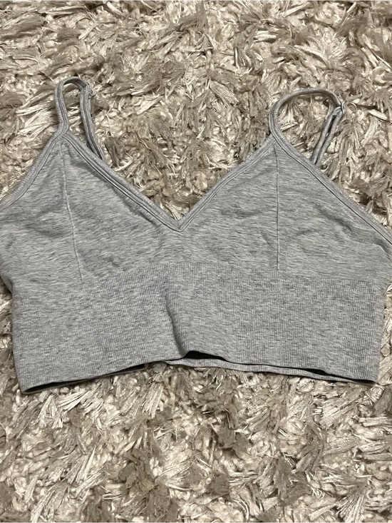 ALO Yoga Tops - ALO Yoga Light Heather Gray Seamless V-Neck Camisole Bralette